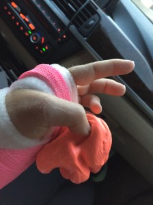 I work the putty whenever I'm riding in the car.