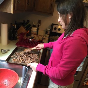Meg Sees the World comes over for a meal prep session.